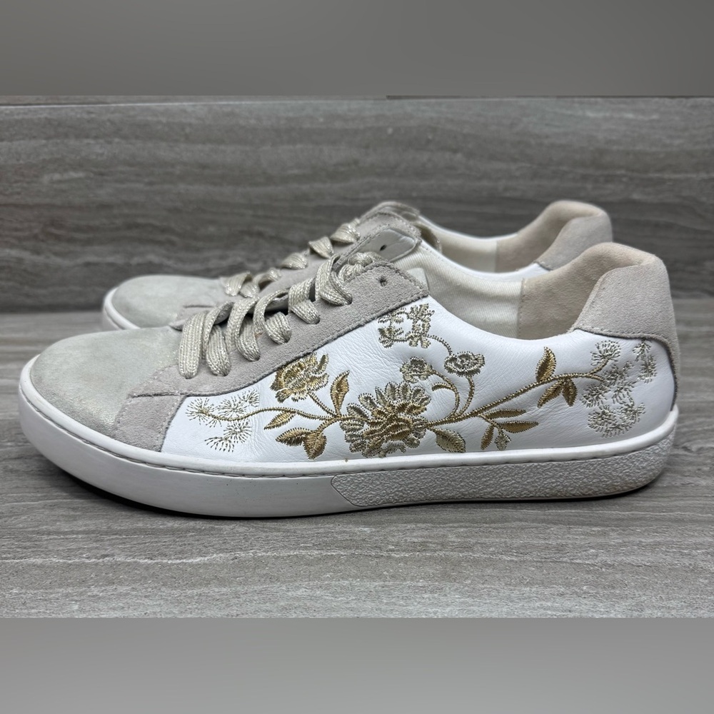 Johnny Was Vixie Floral Embroidered Low Top Sneakers Womens Size 8.5 - Picture 12 of 12